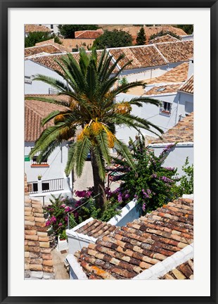 Framed Spain, Andalusia, Zahara Rooftops in the Andalusian White Village Print