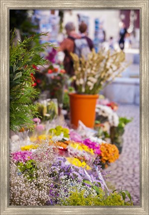 Framed Spain, Cadiz, Plaza de Topete Flower Market Print