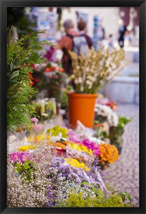 Framed Spain, Cadiz, Plaza de Topete Flower Market Print