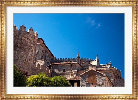 Framed Spain, Castilla y Leon Region, Avila Avila Cathedral detail Print