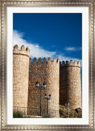 Framed Spain, Castilla y Leon Region, Avila Scenic Medieval City Walls Print