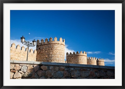 Framed Spain, Castilla y Leon Scenic Medieval City Walls of Avila Print