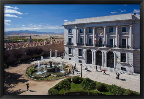 Framed Spain, Castilla y Leon, Avila, Plaza Adolfo Suarez Print