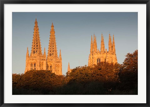 Framed Spain, Castilla y Leon, Burgos Cathedral, Dawn Print