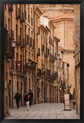 Framed Spain, Castilla y Leon, Salamanca, Rua Mayor Print