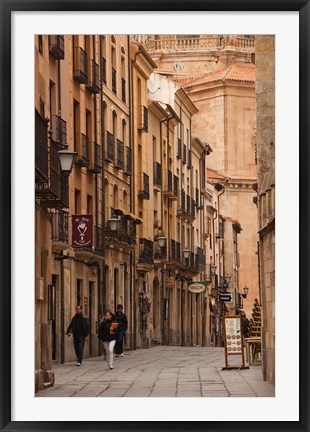 Framed Spain, Castilla y Leon, Salamanca, Rua Mayor Print