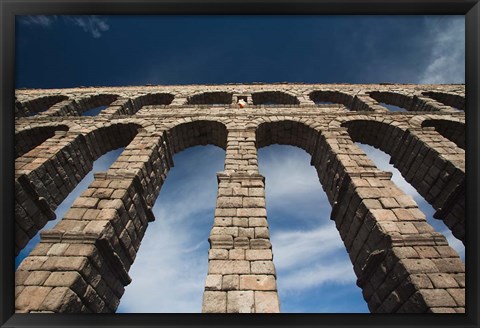 Framed Spain, Castilla y Leon, Segovia, Roman Aqueduct Print