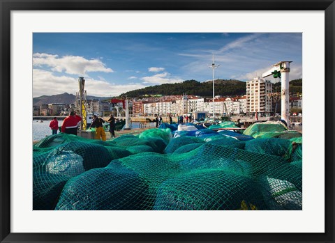 Framed Spain, Castro-Urdiales, View of Town and Harbor Print