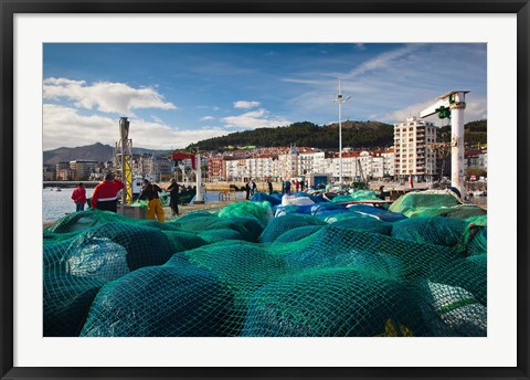 Framed Spain, Castro-Urdiales, View of Town and Harbor Print