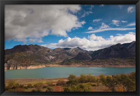 Framed Spain, Embalse de los Barrios de Luna Reservoir Print