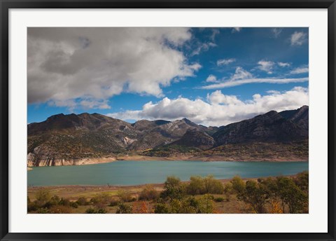 Framed Spain, Embalse de los Barrios de Luna Reservoir Print