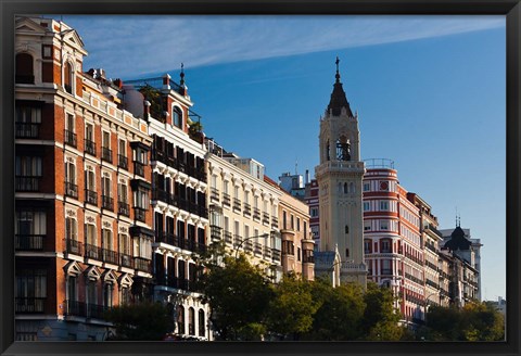 Framed Spain, Madrid, Salamanca Area, Calle de Alcala Print