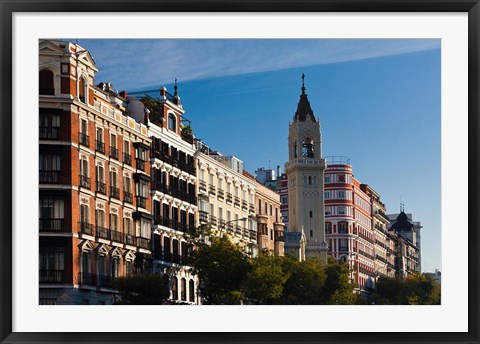 Framed Spain, Madrid, Salamanca Area, Calle de Alcala Print