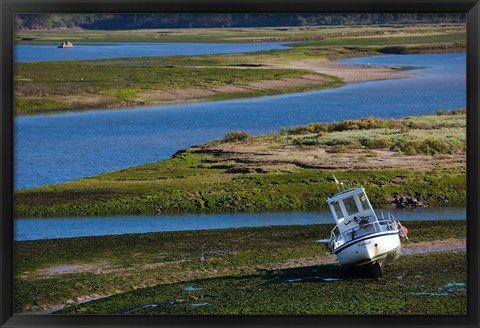 Framed Spain, San Vicente de la Barquera, River Estuary Print