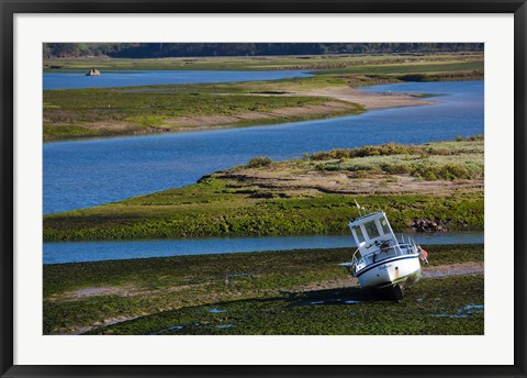 Framed Spain, San Vicente de la Barquera, River Estuary Print