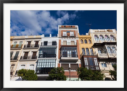 Framed Spain, Seville, Avenida Constitucion Avenue Print