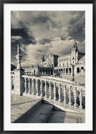 Framed Spain, Seville, buildings of the Plaza Espana Print