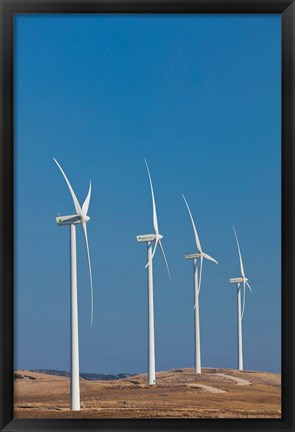 Framed Spain, Vejer de la Frontera area, Modern Windmills Print