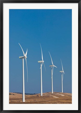 Framed Spain, Vejer de la Frontera area, Modern Windmills Print