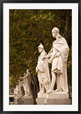 Framed Statues of Spanish Kings, Royal Palace, Madrid, Spain Print