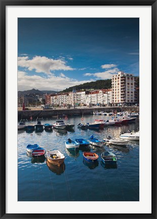 Framed Town And Harbor View, Castro-Urdiales, Spain Print