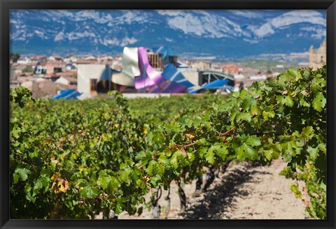 Framed Town View, Elciego, Spain Print