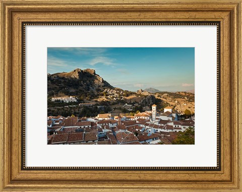 Framed Town View, Grazalema, Spain Print