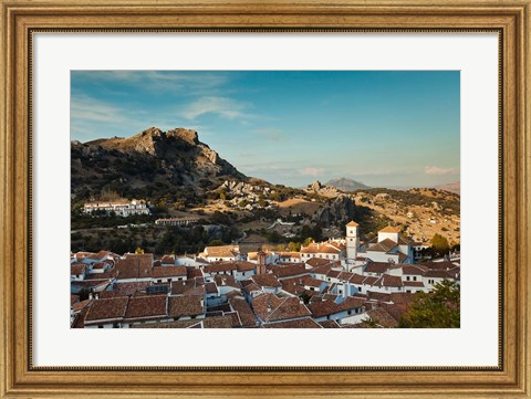 Framed Town View, Grazalema, Spain Print