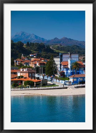 Framed Vacation Homes By Playa de Santa Marina, Ribadesella, Spain Print