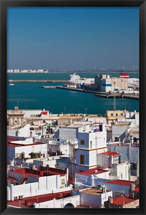 Framed View From Torre de Poniente, Cadiz, Spain Print