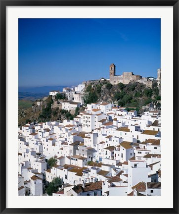 Framed White Village of Casares, Andalusia, Spain Print