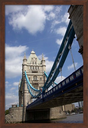 Framed Tower Bridge over the Thames River in London, England Print