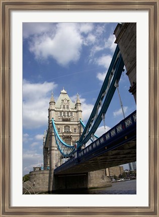 Framed Tower Bridge over the Thames River in London, England Print