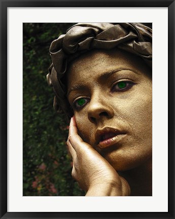 Framed England, London, Mime Portrait, Portobello Market Print