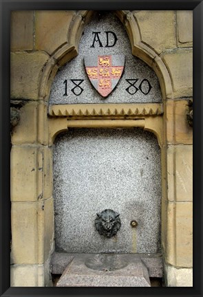 Framed City Water Fountain, York, Yorkshire, England Print