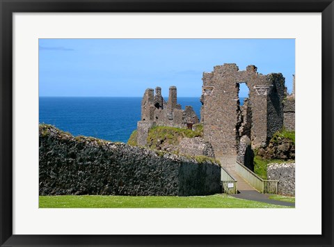 Framed Ireland, Dunluce Castle Ancient Architecture Print