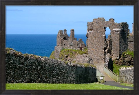 Framed Ireland, Dunluce Castle Ancient Architecture Print