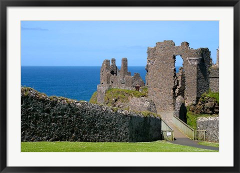 Framed Ireland, Dunluce Castle Ancient Architecture Print