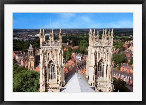 Framed York Minster Cathedral, City of York, North Yorkshire, England Print