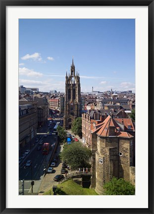 Framed Black Gate and St Nicholas Cathedral, Newcastle on Tyne, Tyne and Wear, England Print