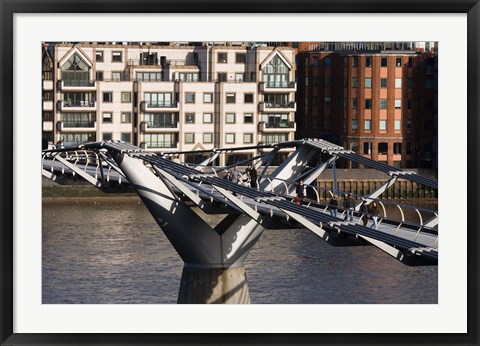 Framed Millenium Bridge, London, England Print