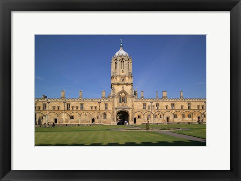 Framed Tom Tower, Christchurch University, Oxford, England Print