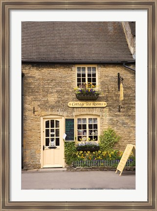 Framed Cottage Tea Rooms, Stow on the Wold, Cotswolds, Gloucestershire, England Print