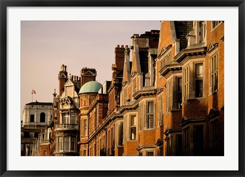 Framed Buildings of Upper Grosvenor Street, Mayfair, London, England Print