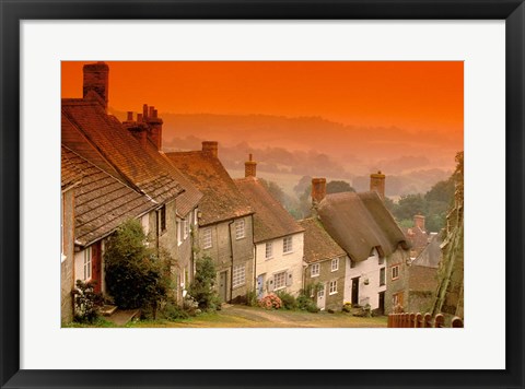 Framed Shaftesbury, Gold Hill, Dorset, England Print