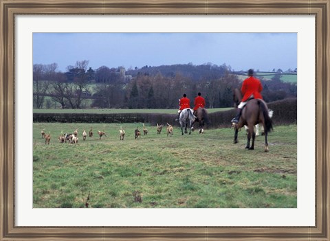 Framed Quorn Fox Hunt, Leicestershire, England Print