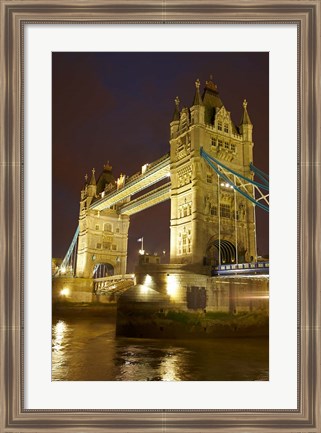 Framed Tower Bridge and River Thames at dusk, London, England, United Kingdom Print