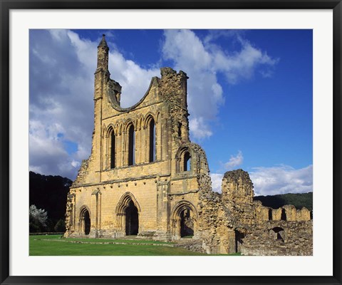 Framed Byland Abbey, North Yorkshire, England Print