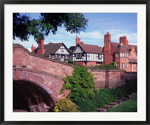 Framed Dell, Port Sunlight Village, Wirral, Merseyside, England Print