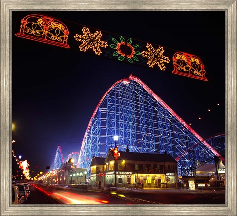 Framed Big One Roller Coaster, Blackpool, Lancashire, England Print